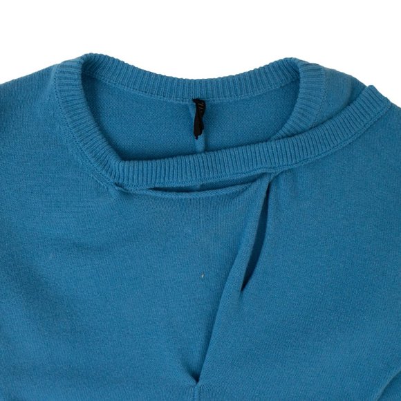 UNRAVEL PROJECT Blue Wool Pintuck Sweater Size S $910 - Picture 2 of 5